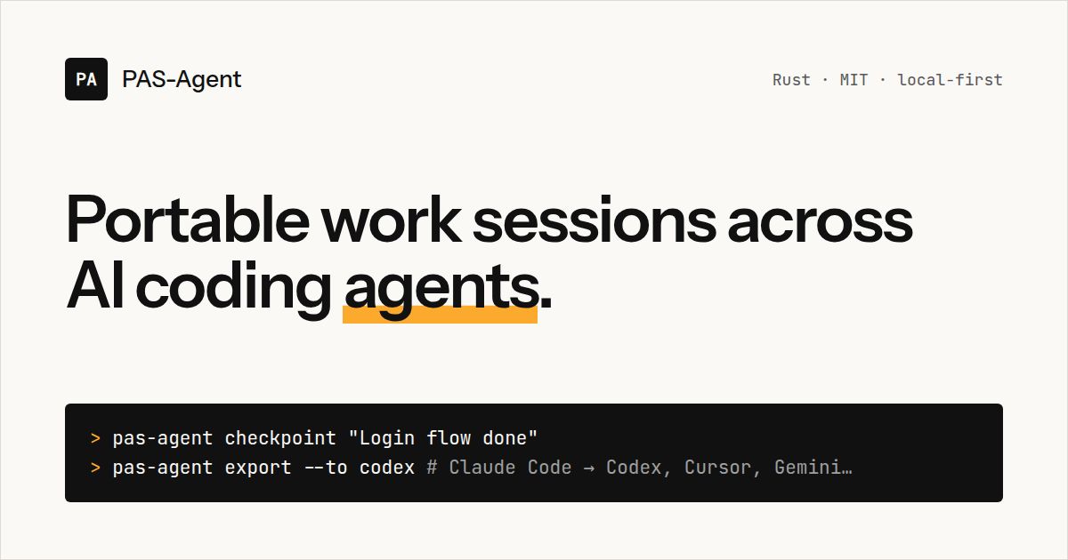 pas-agent: Open-Source CLI